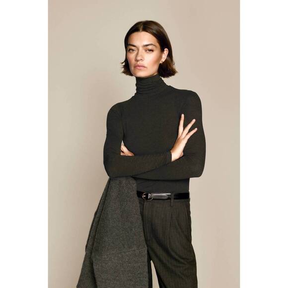 NEW SOLD OUT NYC turtleneck long sleeves top in charcoal - Picture 5 of 6